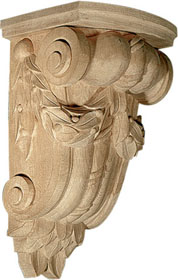 Laurel Leaf Corbel With Shelf