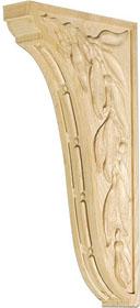 Large Narrow Laurel Leaf Bracket Corbel