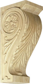 Medium Acanthus Flower Corbel