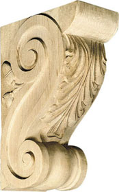 Large Acanthus Acorn Corbel