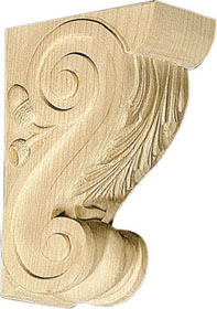 Small Acanthus Acorn Corbel