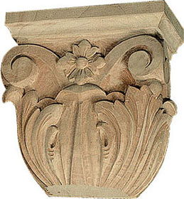 Small Corinthian 1/2 Round Capital