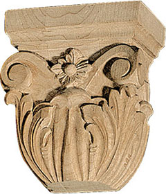 Mini Corinthian 1/2 Round Capital