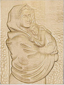 Lady and Child Door Panel