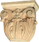 Small Corinthian 1/2 Round Capital