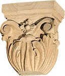 Mini Corinthian 1/2 Round Capital