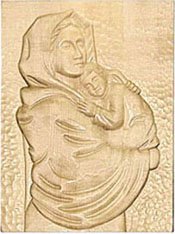 Lady and Child Door Panel